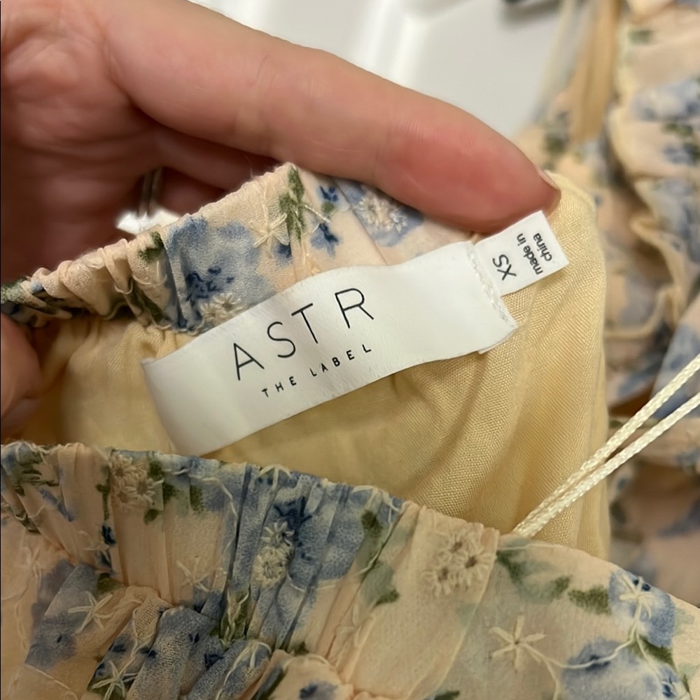 Astr Cream Ruffled Cutout Sundress - Picture 2 of 4